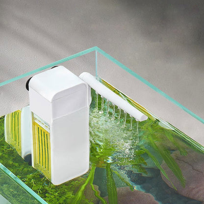 🐠 💧 50% RABATT – Akvariefilter for små akvarier – vannsirkulasjon – avtagbare filterdeler – luftende utløp – kompakt design – for et renere og sunnere akvarium