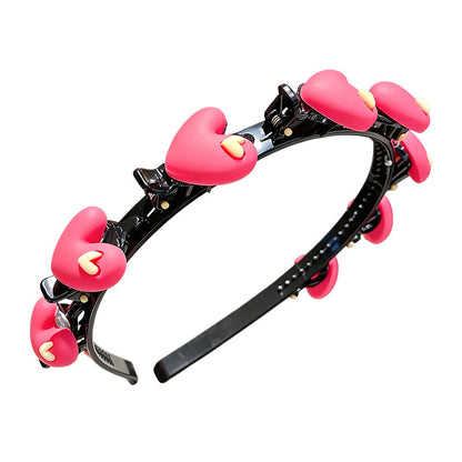 🎀 Tegneserie-flettepannelugg – innebygde miniklemmer, tøyelig, 13 stiler. Fletter på sekunder – sitter hele dagen! ✨👧