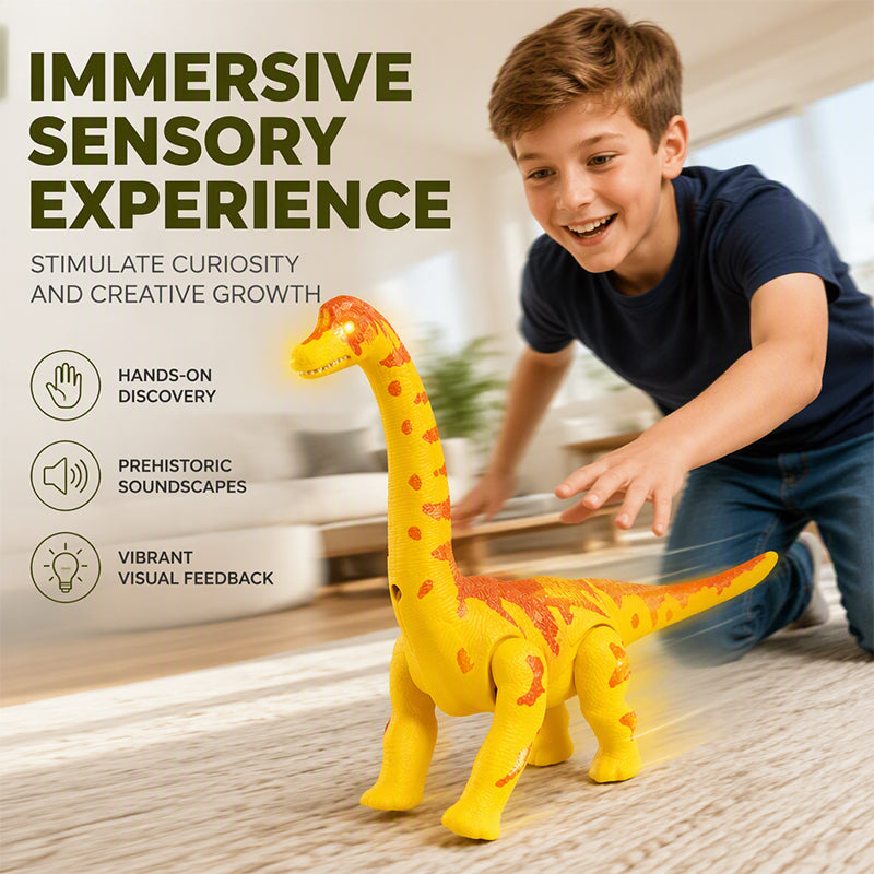Elektrisk gående Brachiosaurus dinosaurleke