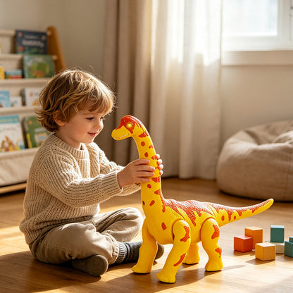 Elektrisk gående Brachiosaurus dinosaurleke