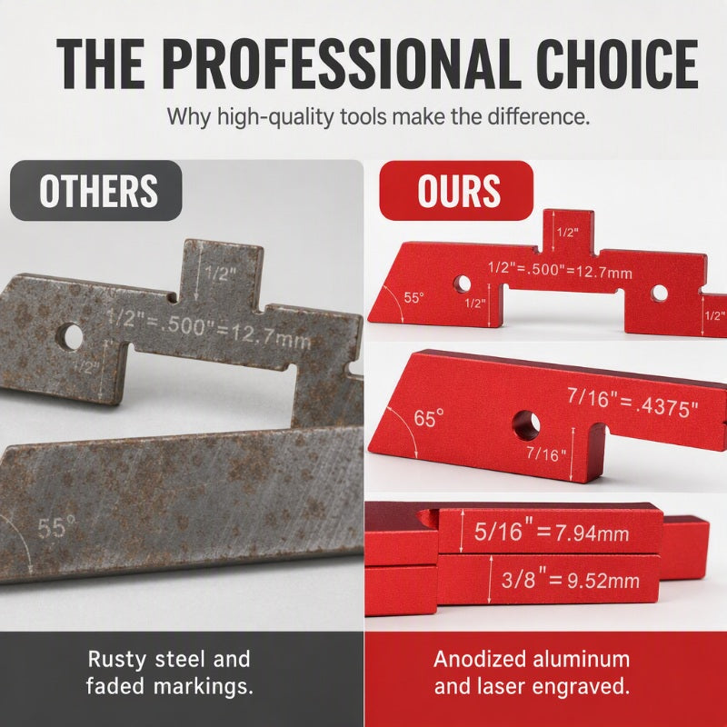 📐 50 % RABATT NÅ! 🛠️ Oppsettingsblokker i aluminium – Laseretset, eloksert og presis – For bordsager, freser og boremaskiner 🔧