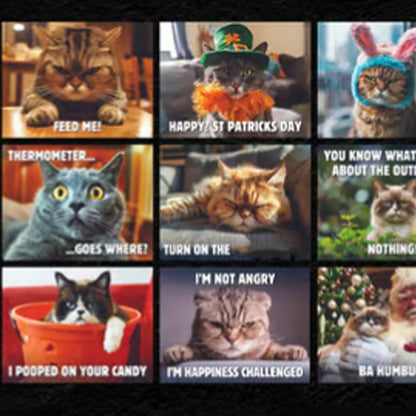 Morsom kalender for pissete katter