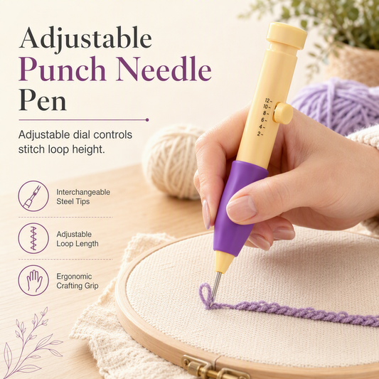 Verktøysett for brodering med punch needle