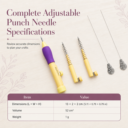Verktøysett for brodering med punch needle