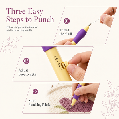 Verktøysett for brodering med punch needle
