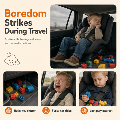 🧸 Spar 50 %! ✨ Busy Ball Stacking Toy – Flersidig og bærbar aktivitetskube 🎈