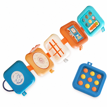 🧸 Spar 50 %! ✨ Busy Ball Stacking Toy – Flersidig og bærbar aktivitetskube 🎈