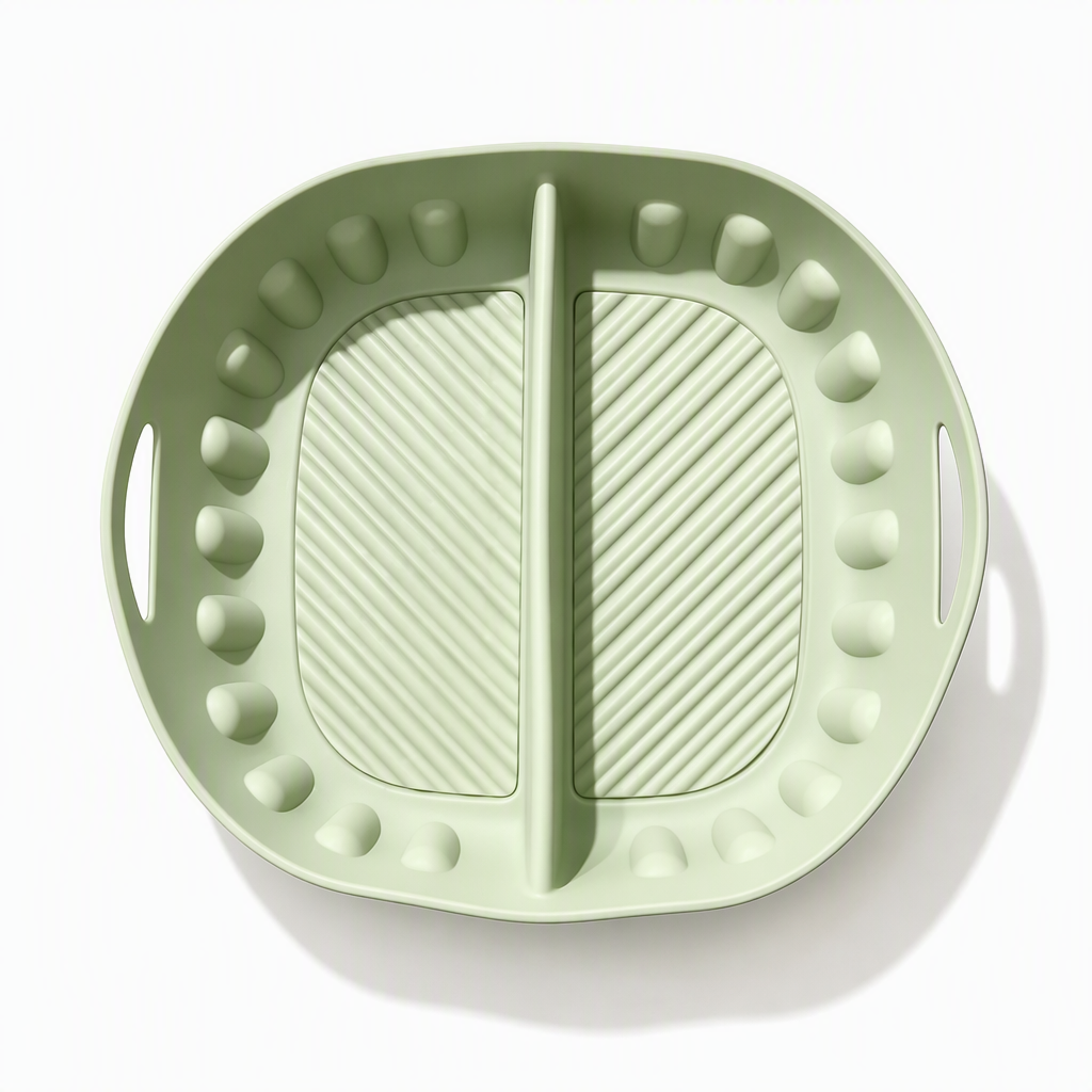 Gjenbrukbar delt silikonform til airfryer