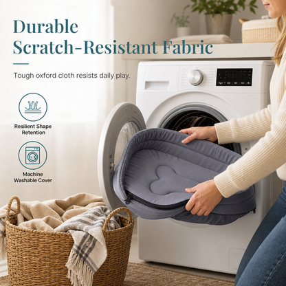 💤 50 % rabatt – et fantastisk tilbud 🐾 Komfortabel, oval dyreseng – laget av mykt fleece, fuktbestandig og klorfast