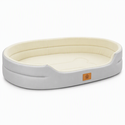 💤 50 % rabatt – et fantastisk tilbud 🐾 Komfortabel, oval dyreseng – laget av mykt fleece, fuktbestandig og klorfast