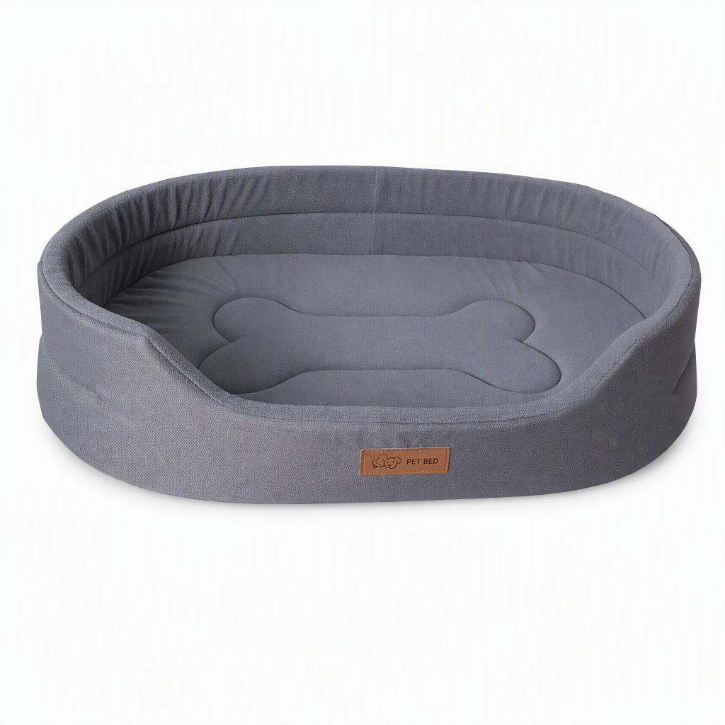 💤 50 % rabatt – et fantastisk tilbud 🐾 Komfortabel, oval dyreseng – laget av mykt fleece, fuktbestandig og klorfast