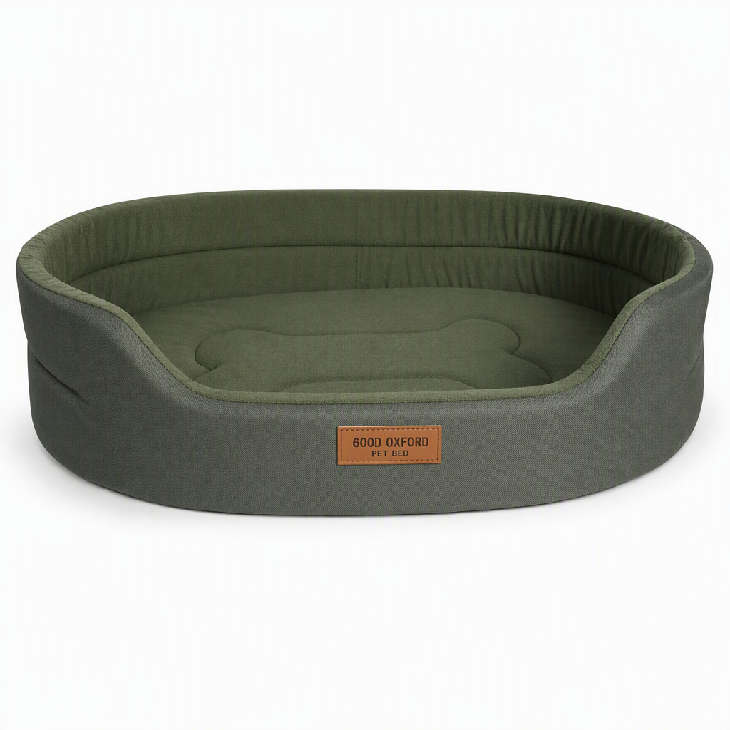 💤 50 % rabatt – et fantastisk tilbud 🐾 Komfortabel, oval dyreseng – laget av mykt fleece, fuktbestandig og klorfast