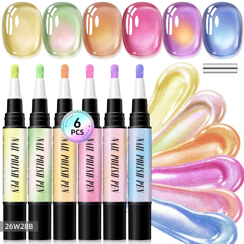 🎅 SISTE DAGS VARME SALG - 50% RABATT🌟😍 Glitter Cat Eye neglelakkpennsett