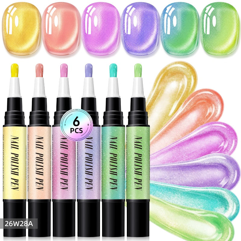 🎅 SISTE DAGS VARME SALG - 50% RABATT🌟😍 Glitter Cat Eye neglelakkpennsett