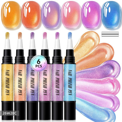 🎅 SISTE DAGS VARME SALG - 50% RABATT🌟😍 Glitter Cat Eye neglelakkpennsett