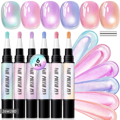 🎅 SISTE DAGS VARME SALG - 50% RABATT🌟😍 Glitter Cat Eye neglelakkpennsett