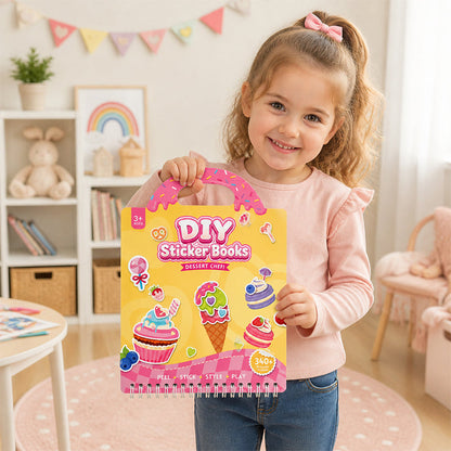 Bærbare gjenbrukbare DIY-klistremerkebøker for barn