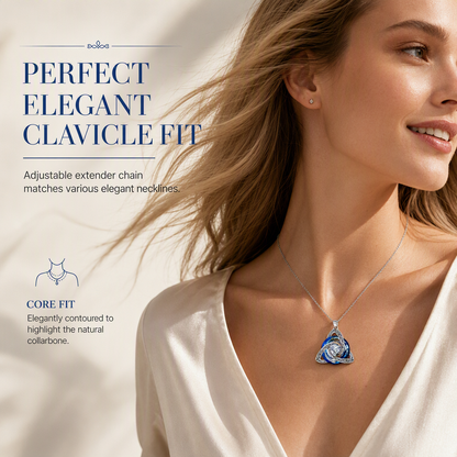 💎 Keltisk knute halskjede – hjerteformet zirkon, 12 farger, justerbar kjetting. Elegant gave til henne! ✨💖