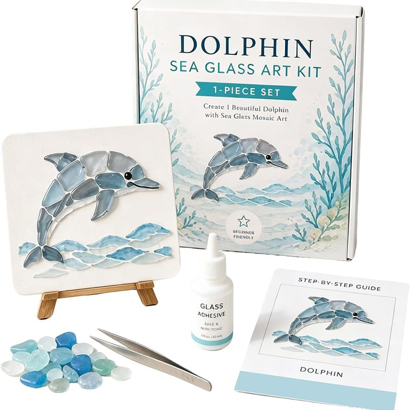 DIY sjøglass havmosaikk kunstsett