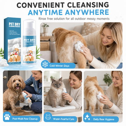 Waterless Pet Dry Cleaning Foam Shampoo for Puppies and Kittens