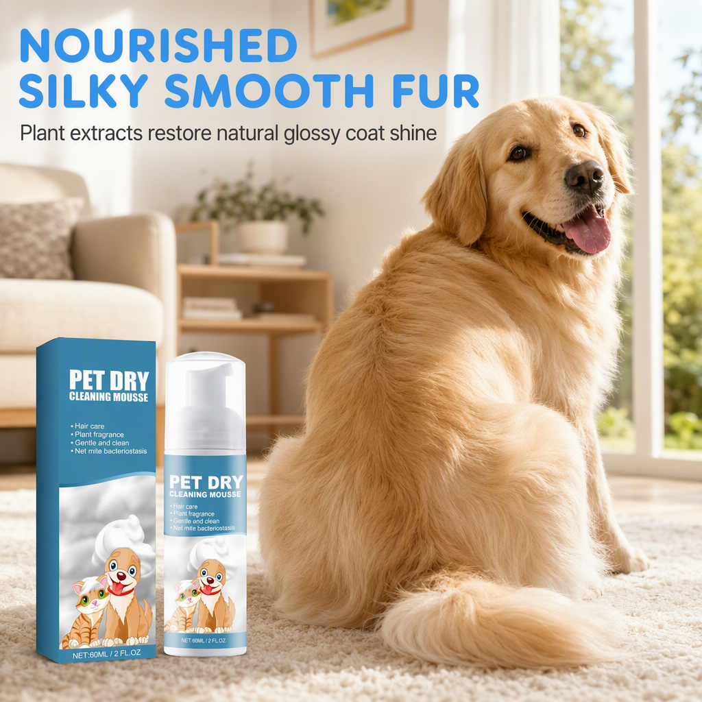 Waterless Pet Dry Cleaning Foam Shampoo for Puppies and Kittens