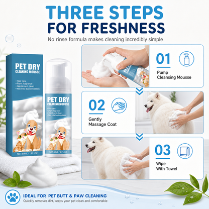 Waterless Pet Dry Cleaning Foam Shampoo for Puppies and Kittens
