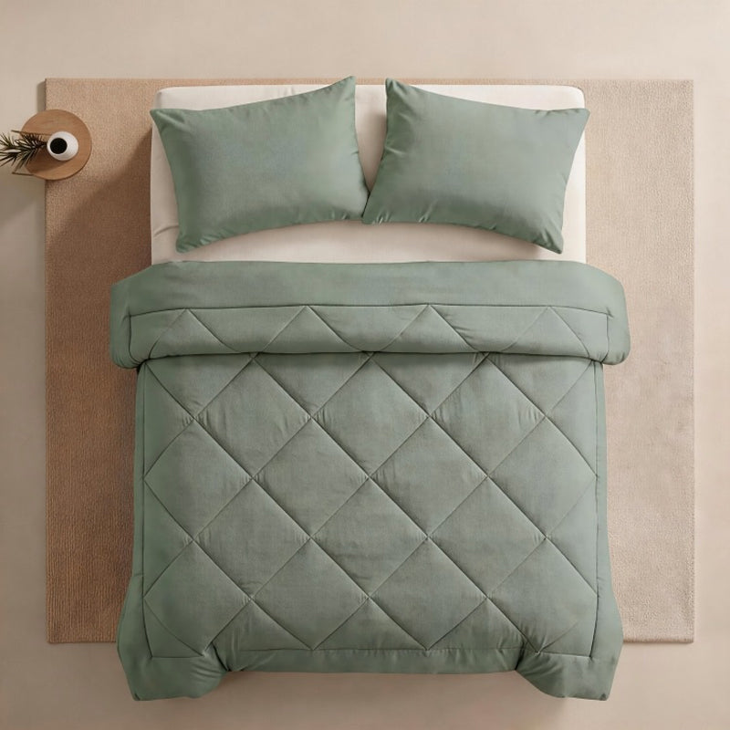 🛏️3-delt quiltet dynesett med pute