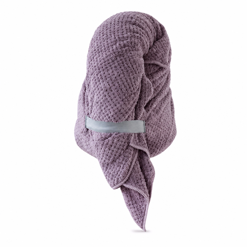 🍍 50 % RABATT NÅ! 💇‍♀️ Hårfønerhåndkle i korallfleece – hurtigtørkende, seks ganger så absorberende og ergonomisk turban ✨