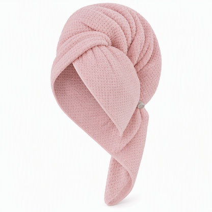 🍍 50 % RABATT NÅ! 💇‍♀️ Hårfønerhåndkle i korallfleece – hurtigtørkende, seks ganger så absorberende og ergonomisk turban ✨