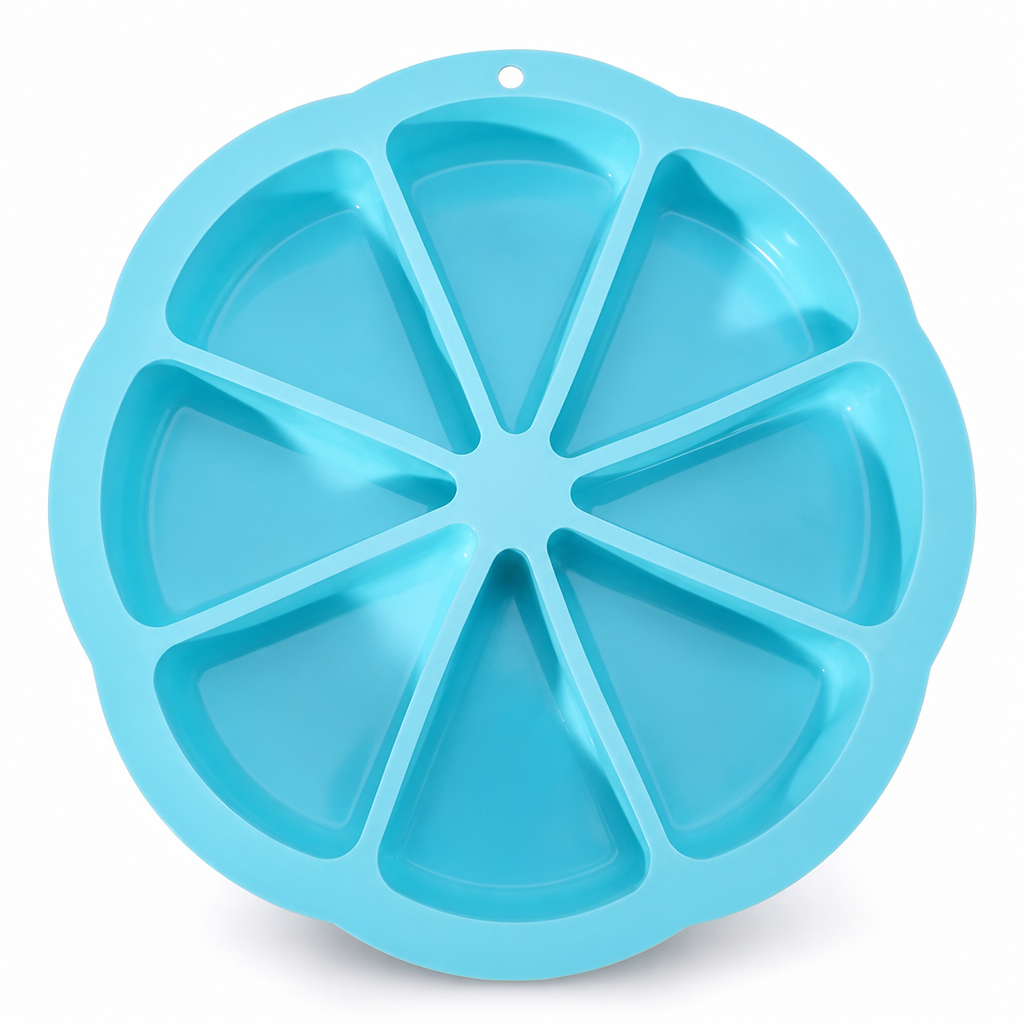 🥧 Silikon sconeform med 8 rom – non-stick, varmebestandig, perfekte trekantede bakverk. Enkel å rengjøre! ✨🧁