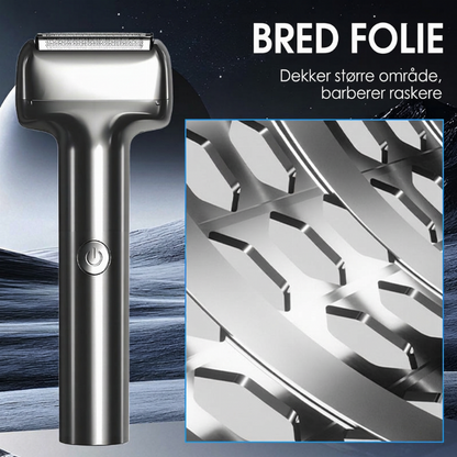 Oppladbar elektrisk barbermaskin for menn med folie – Effektiv og grundig barbering, trådløs og bærbar barbermaskin for våt og tørr barbering til daglig pleie