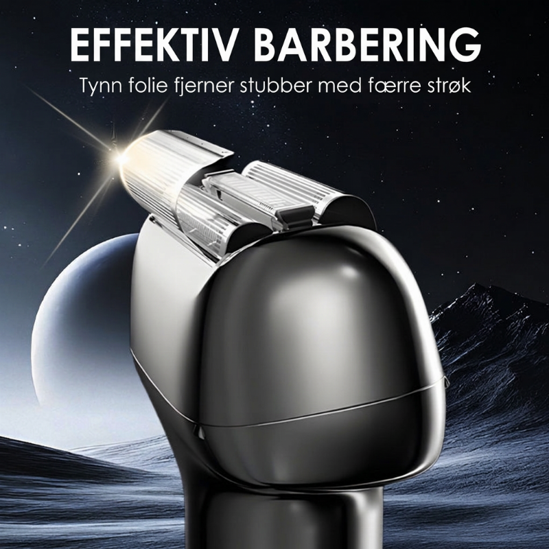 Oppladbar elektrisk barbermaskin for menn med folie – Effektiv og grundig barbering, trådløs og bærbar barbermaskin for våt og tørr barbering til daglig pleie