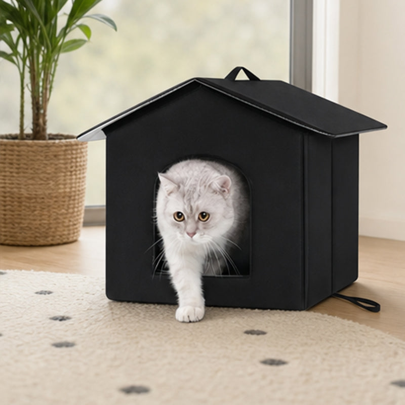🐱 Utendørs kattehus – isolert og værbestandig
