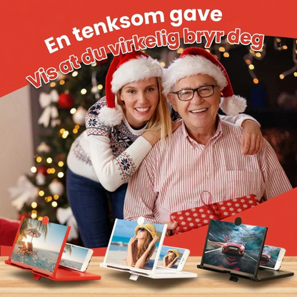 📱 50 % RABATT! 👀 Unngå anstrengte øyne – skjermforstørrer for mobiltelefon, stor bildevisning, kompakt, praktisk for filmtitting