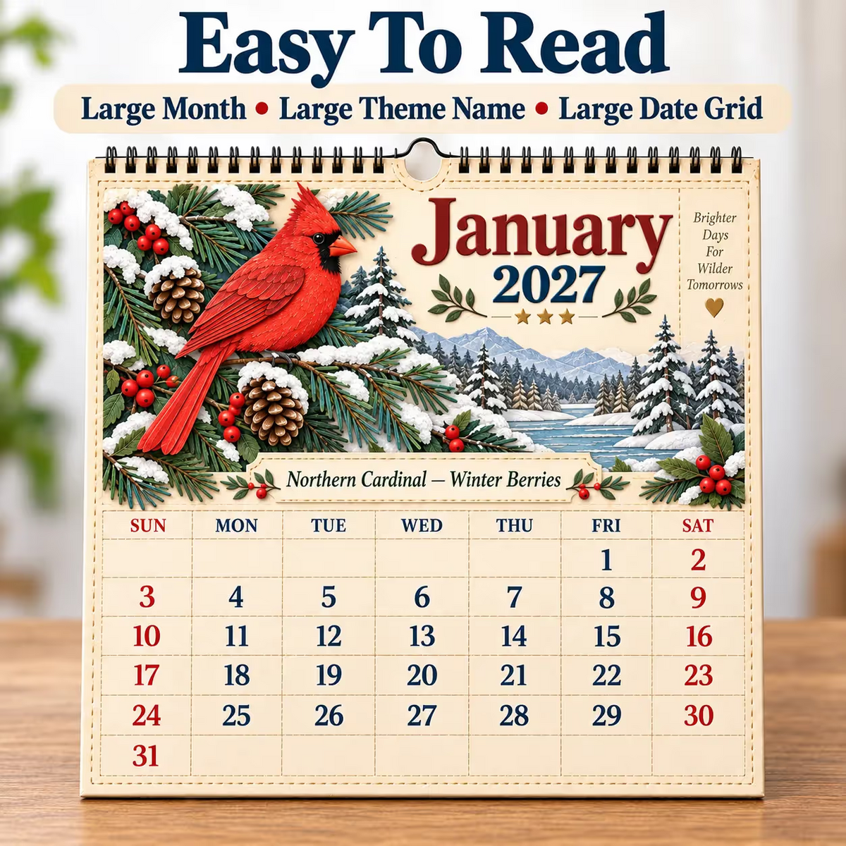 Veggkalender for amerikanske fugler 2027