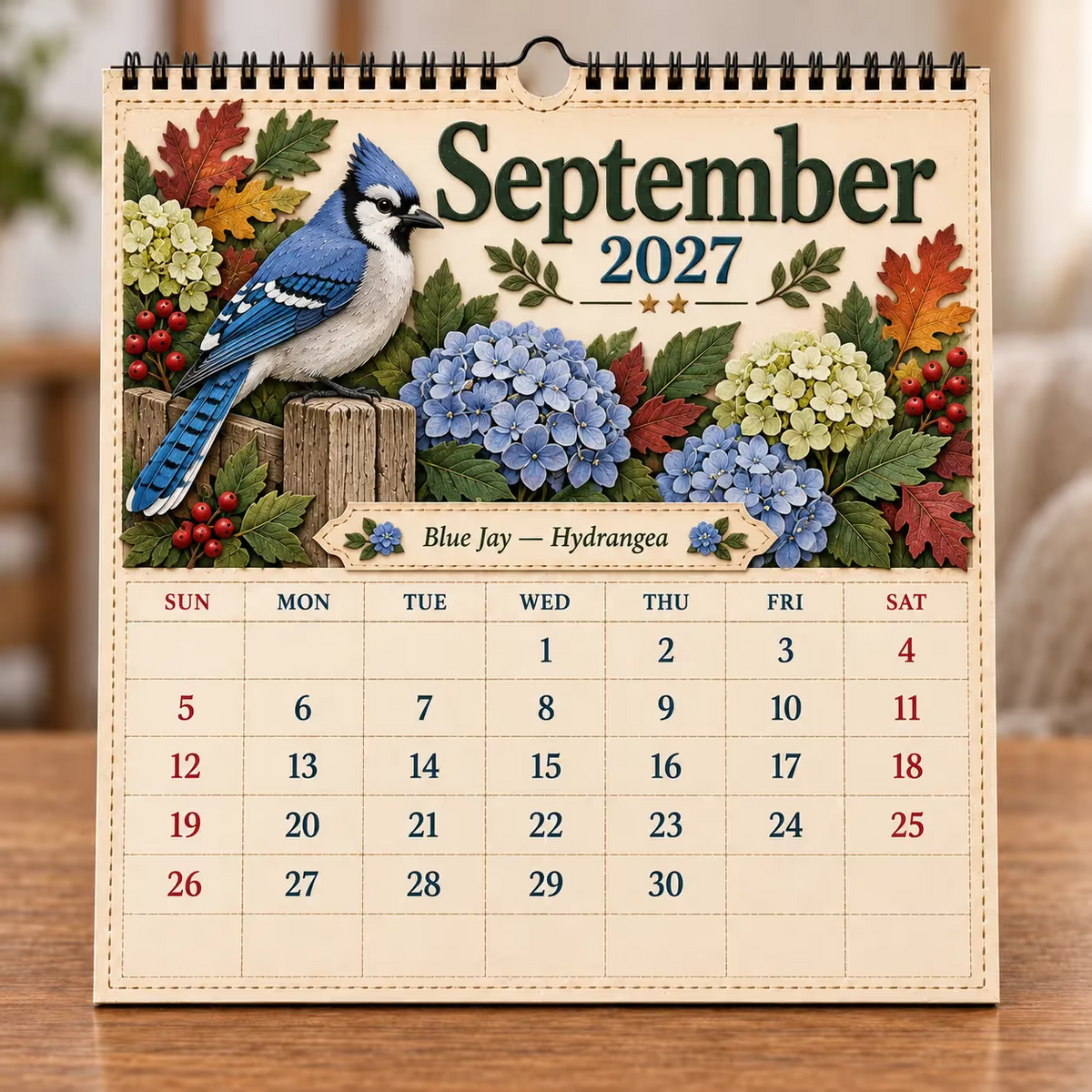Veggkalender for amerikanske fugler 2027