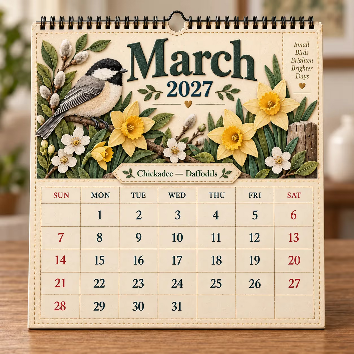 Veggkalender for amerikanske fugler 2027
