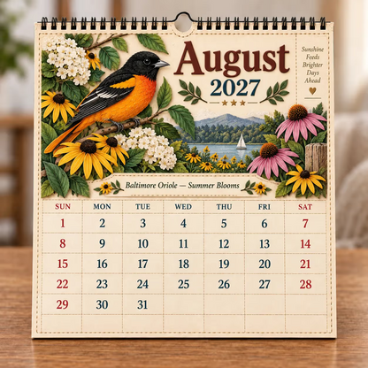 Veggkalender for amerikanske fugler 2027