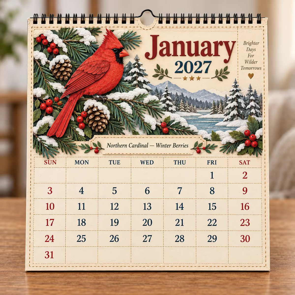 Veggkalender for amerikanske fugler 2027