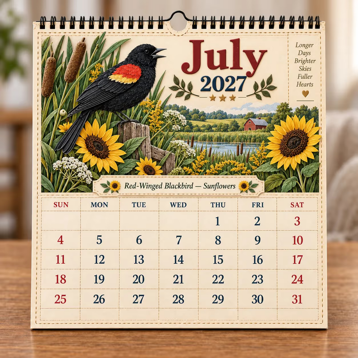 Veggkalender for amerikanske fugler 2027