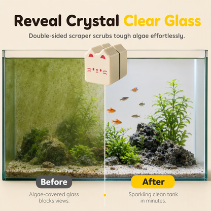 ⏰🔥BEGRENSET TID: bare 129 kr!🐠Dobbeltsidig magnetisk akvariumglassrenser