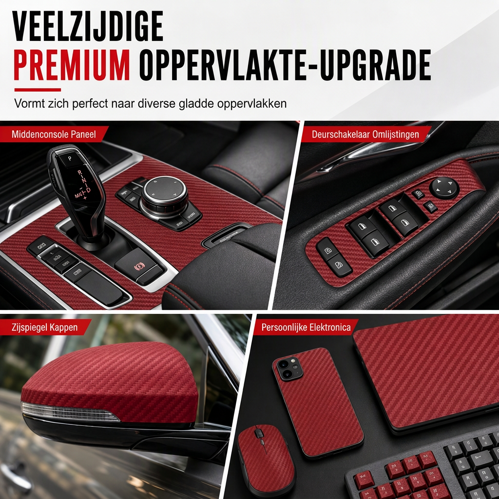 ⏰🔥BEGRENSET TID: bare 129 kr!🚗Interiørfolie i karbon-look — Selvklebende ✨