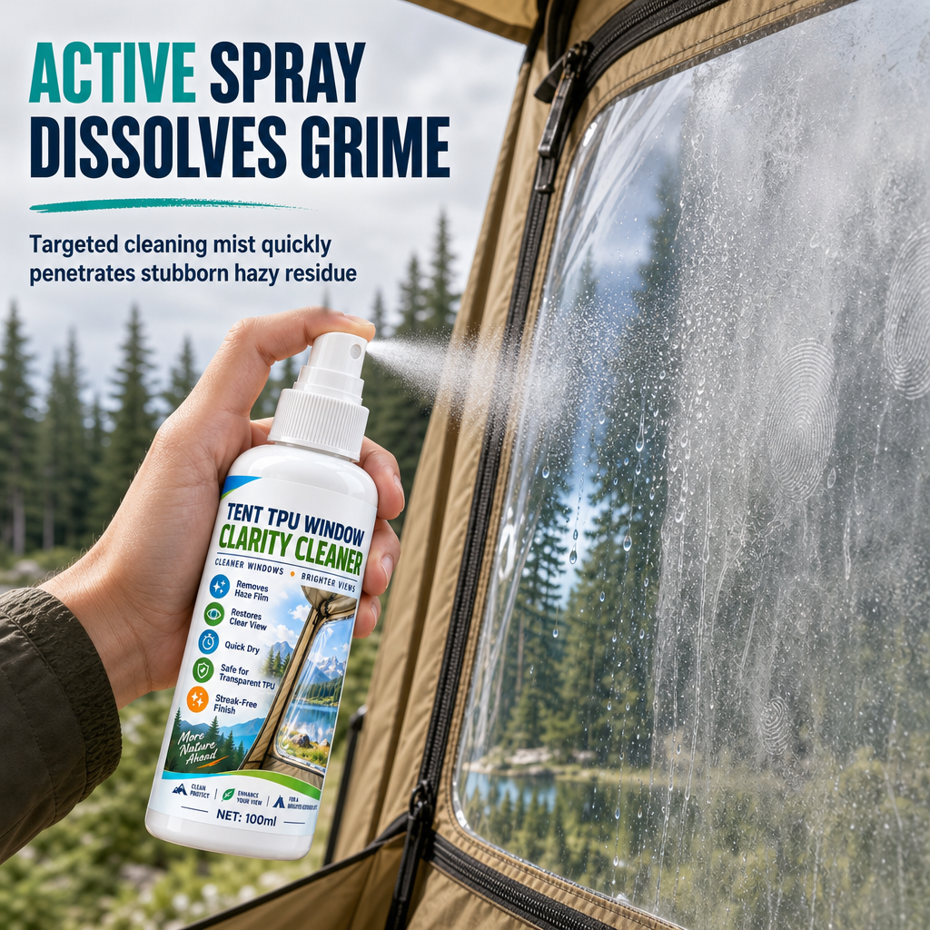 Tent Gjennomsiktig TPU Vindusrens Spray