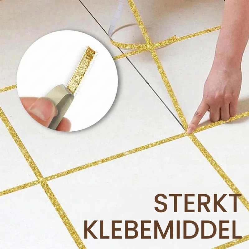 Selvklebende tetningstape, vanntett og muggresistent for fuging mellom keramiske fliser 🛠️✨ – Ikke flere skitne fuger! 🚫🦠 Enkel å montere selv, med langvarig tetning for fliser, vasker og badekar
