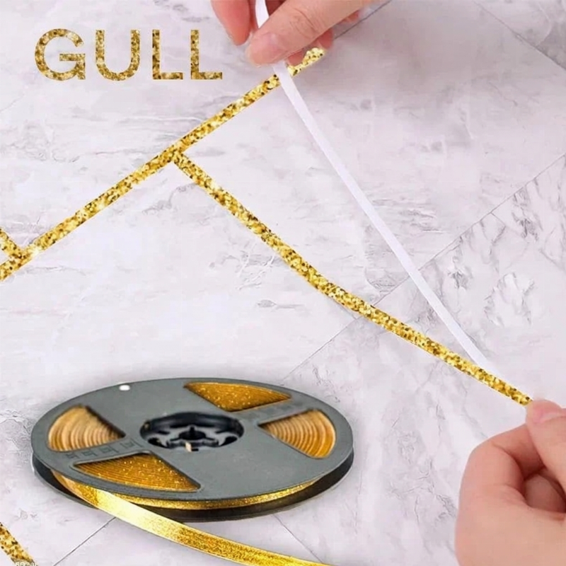 Selvklebende tetningstape, vanntett og muggresistent for fuging mellom keramiske fliser 🛠️✨ – Ikke flere skitne fuger! 🚫🦠 Enkel å montere selv, med langvarig tetning for fliser, vasker og badekar