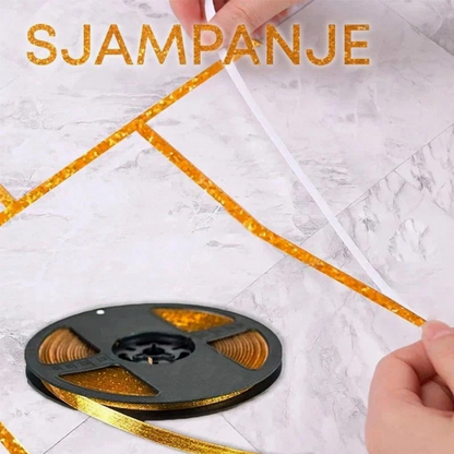 Selvklebende tetningstape, vanntett og muggresistent for fuging mellom keramiske fliser 🛠️✨ – Ikke flere skitne fuger! 🚫🦠 Enkel å montere selv, med langvarig tetning for fliser, vasker og badekar