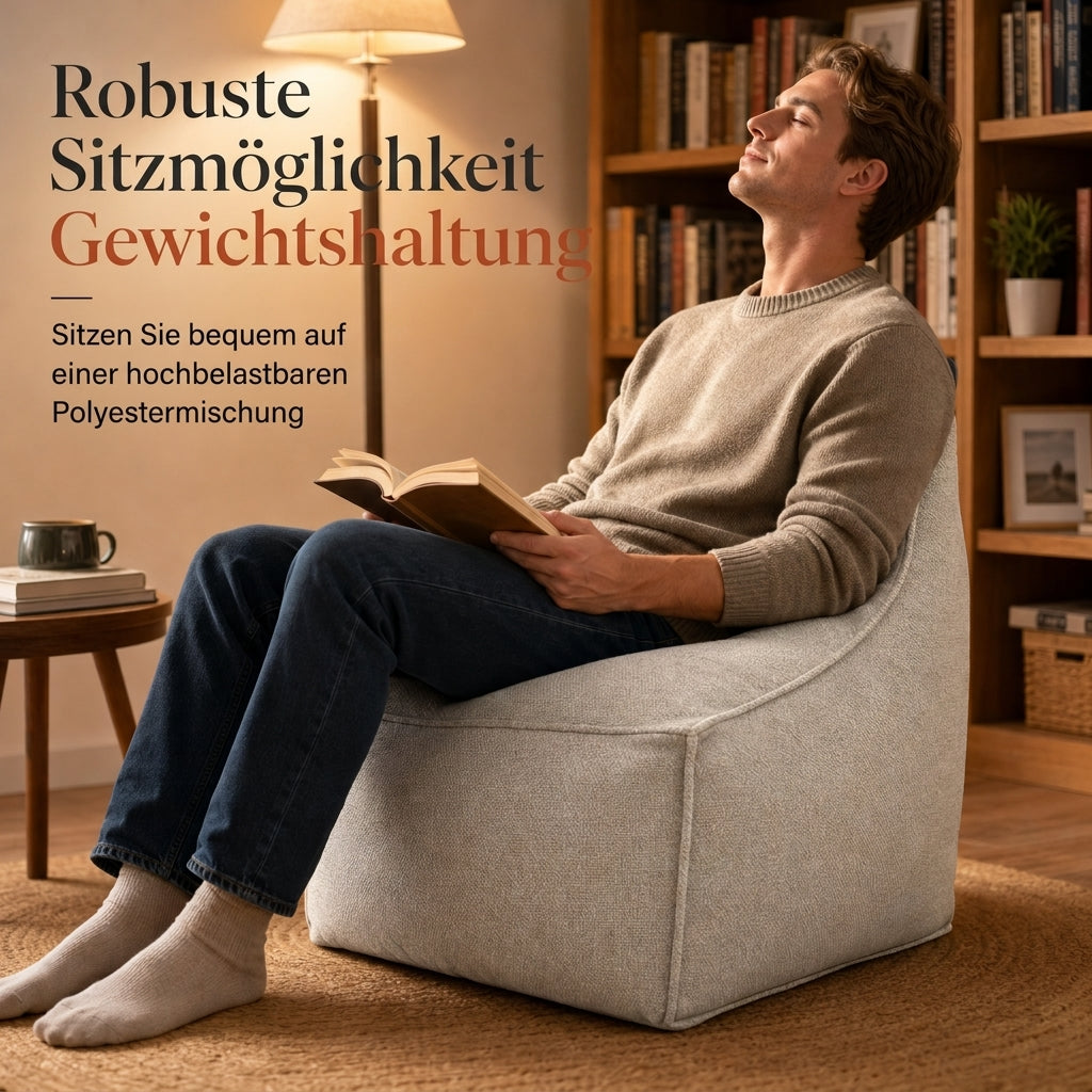 📢 50 % RABATT! 🧺 Oppbevaringspuff-trekk – Stor glidelås, vaskbar og 45 x 45 x 23 cm ✨