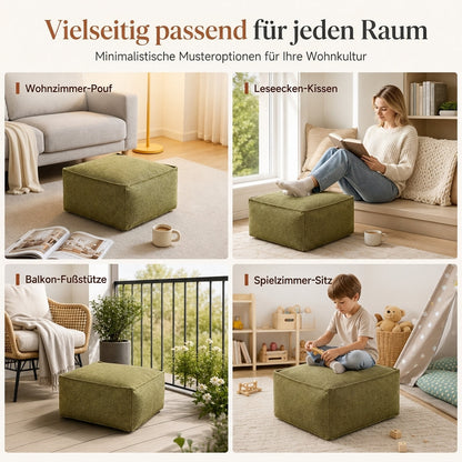 📢 50 % RABATT! 🧺 Oppbevaringspuff-trekk – Stor glidelås, vaskbar og 45 x 45 x 23 cm ✨