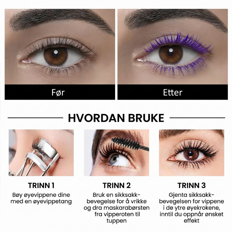 Vivid Color Vanntett Øyeparykk