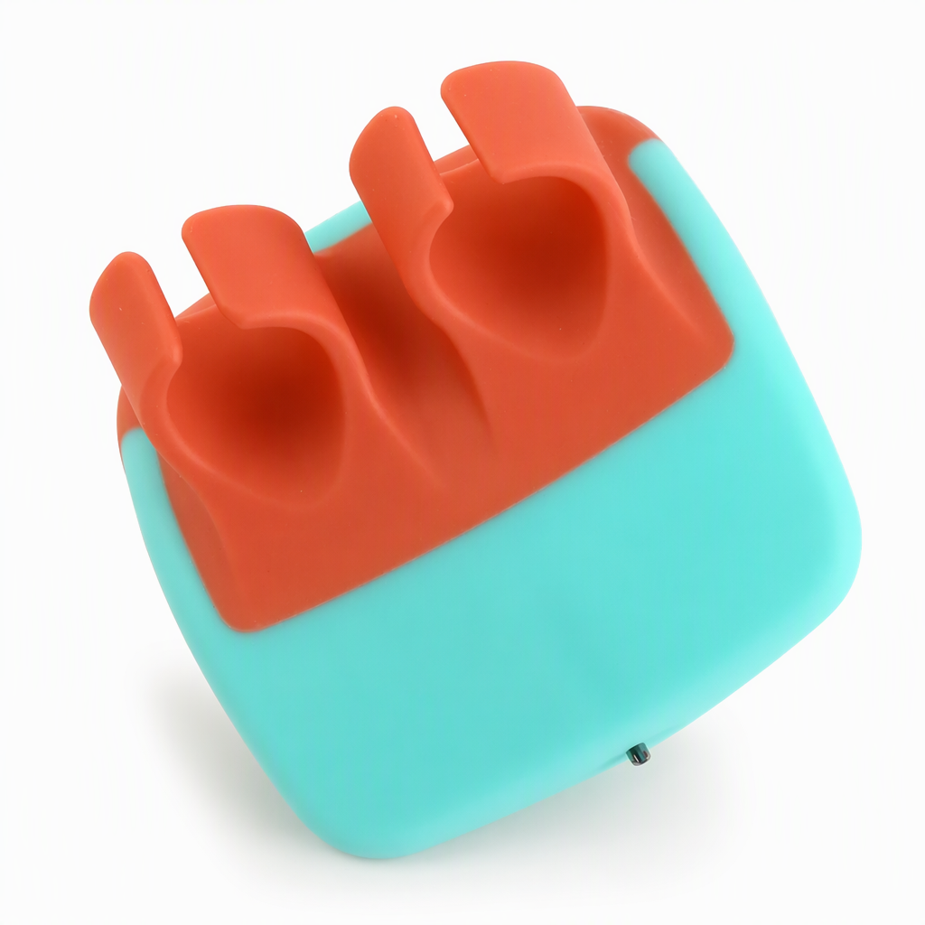 Ergonomisk frukt- og grønnsaksskreller for to fingre